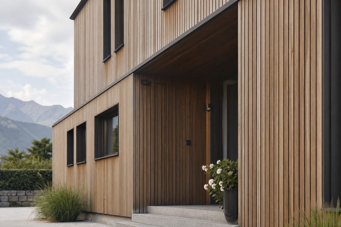 Exemple : bardage bois vertical sur façade